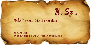 Móroc Szironka névjegykártya